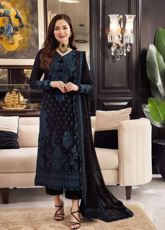 Asim Jofa | Unstitched | Luxury Lawn 3 Piece Embroidered Dress - QHF0022