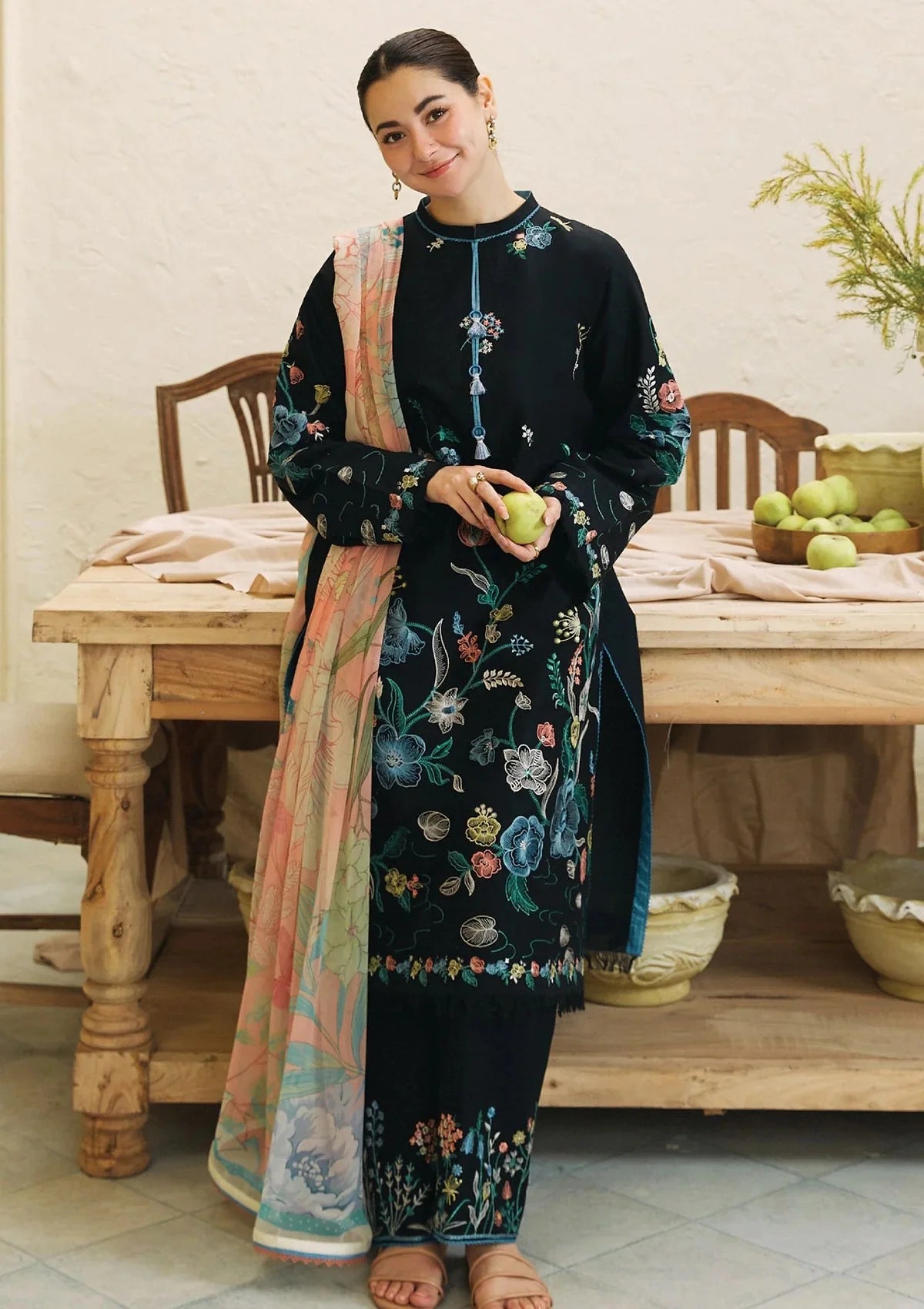 Zara Shahjahan  | Unstitched | Luxury Lawn 3 Piece Embroidered Dress - QHF0023