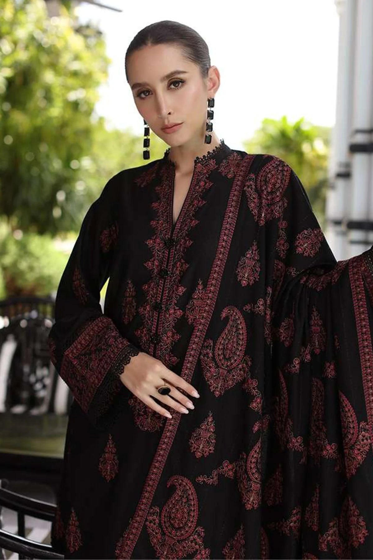 Bareeze | Unstitched | Luxury Lawn 3 Piece Embroidered Dress - QHF0028