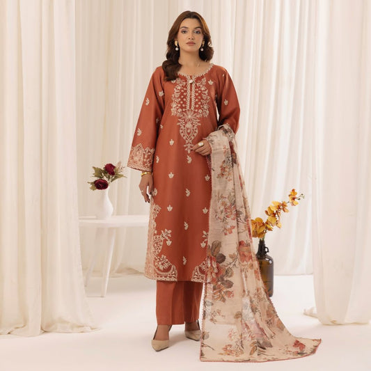 Zara Shahjahan  | Unstitched | Luxury Lawn 3 Piece Embroidered Dress - QHF0032