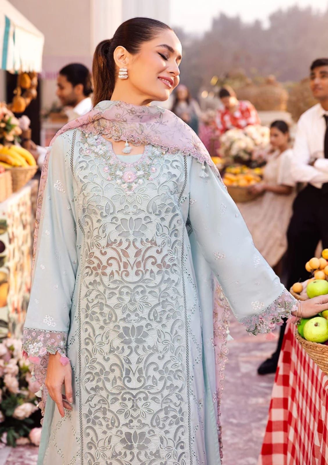 SARDINIA  | Unstitched | Luxury Lawn 3 Piece Embroidered Dress - QHF0041