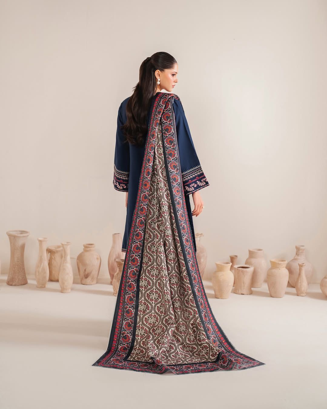 Garnet | Unstitched | Luxury Lawn 3 Piece Embroidered Dress - QHF0052