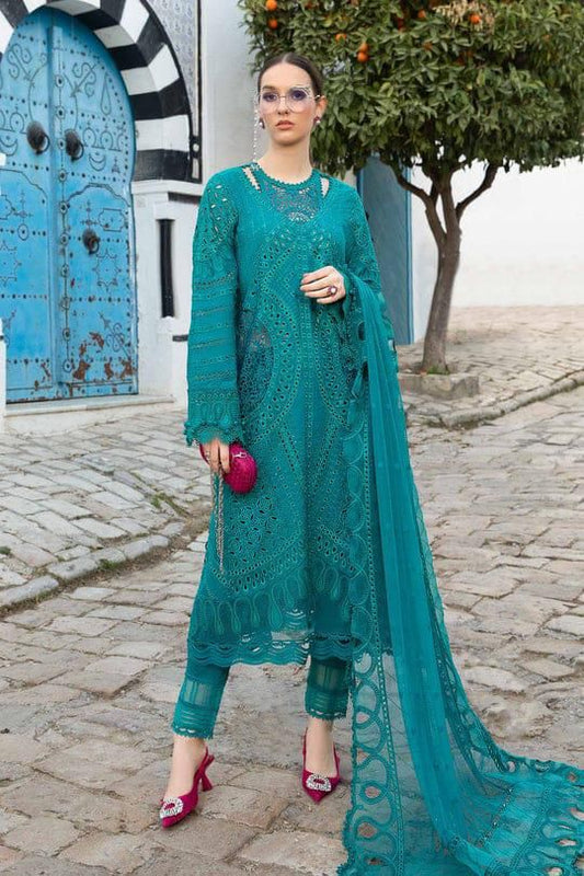 Maria B | Unstitched | Luxury Lawn 3 Piece Embroidered Dress - QHF0062