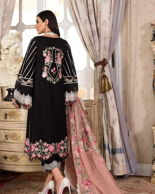 Crimson by Saira Shakira | Unstitched | Luxury Lawn 3 Piece Embroidered Dress - QHF0064