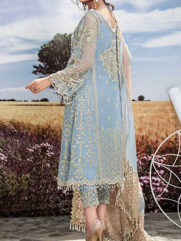 AGHA NOOR | Unstitched | Luxury Lawn 3 Piece Embroidered Dress - QHF0068