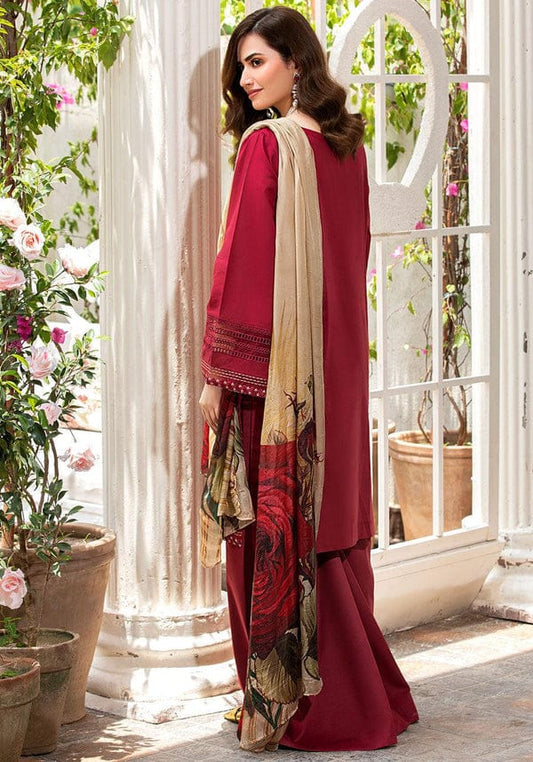 MANHARA  | Unstitched | Luxury Lawn 3 Piece Embroidered Dress - QHF0063