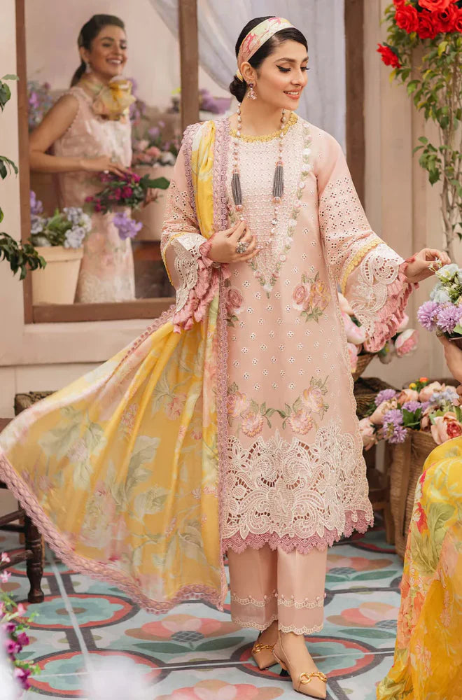 MUSHQ - 3PC Lawn Embroidered Suit- QHF0008