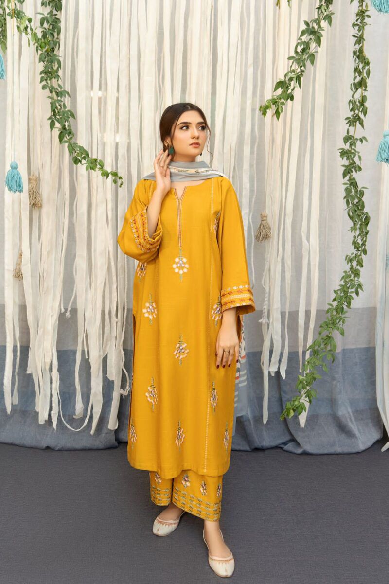 Urge | Unstitched | Luxury Lawn 3 Piece Embroidered Dress - QHF0071