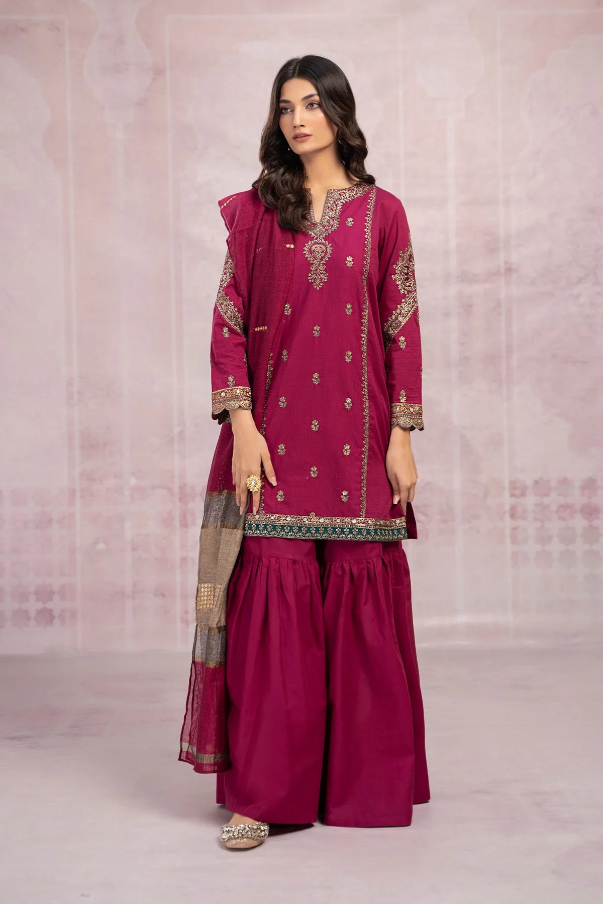 Maria B | Unstitched | Luxury 3 Piece - QHF0012