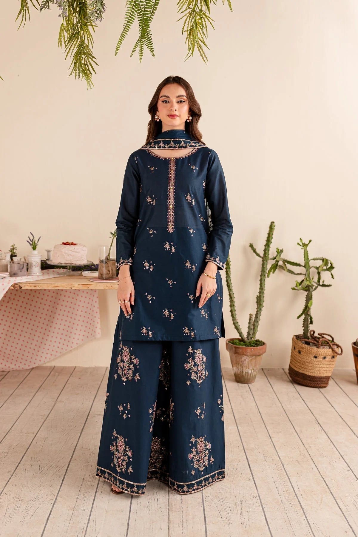 Batik  | Unstitched | Luxury Lawn 3 Piece Embroidered Dress - QHF0012