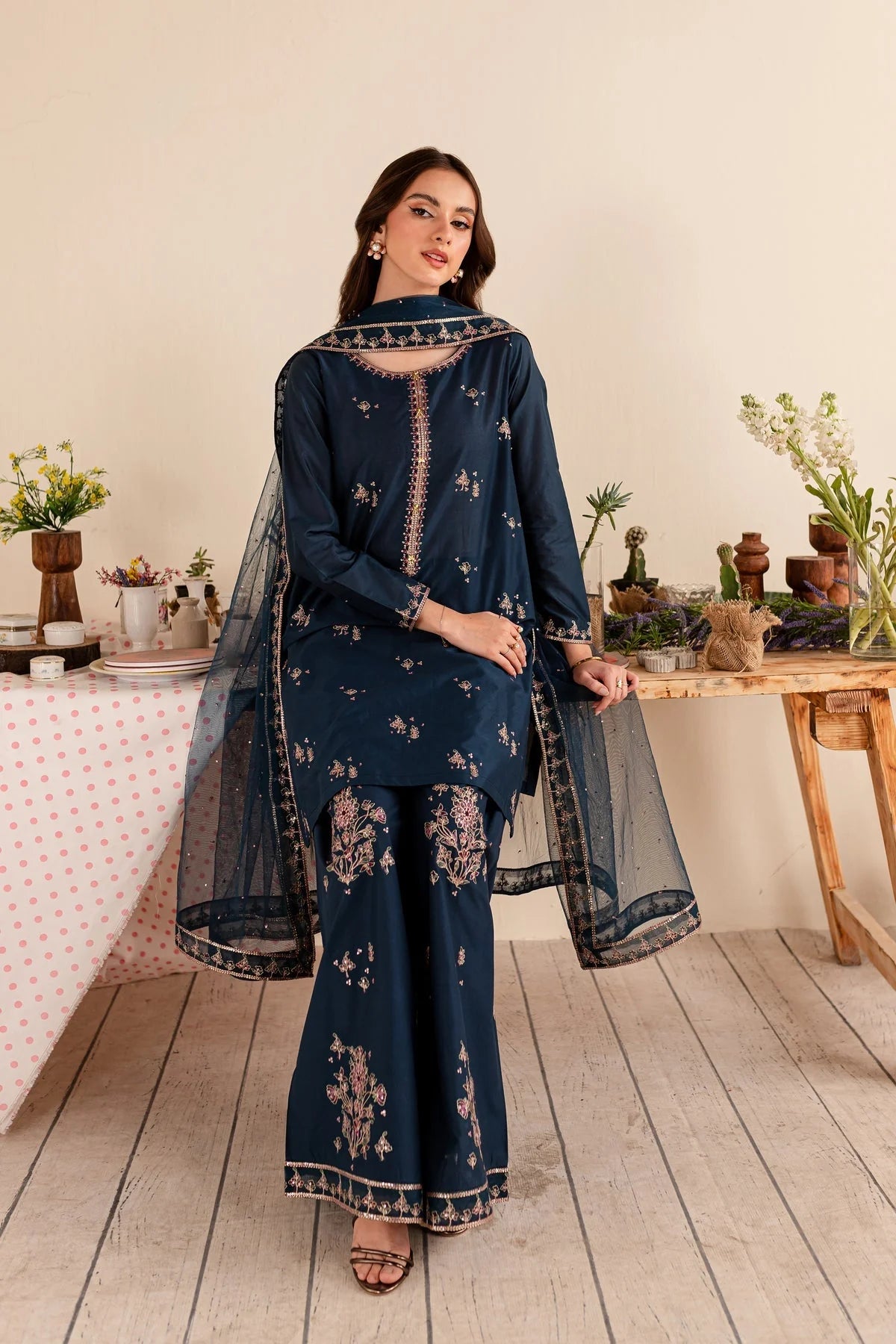 Batik  | Unstitched | Luxury Lawn 3 Piece Embroidered Dress - QHF0012