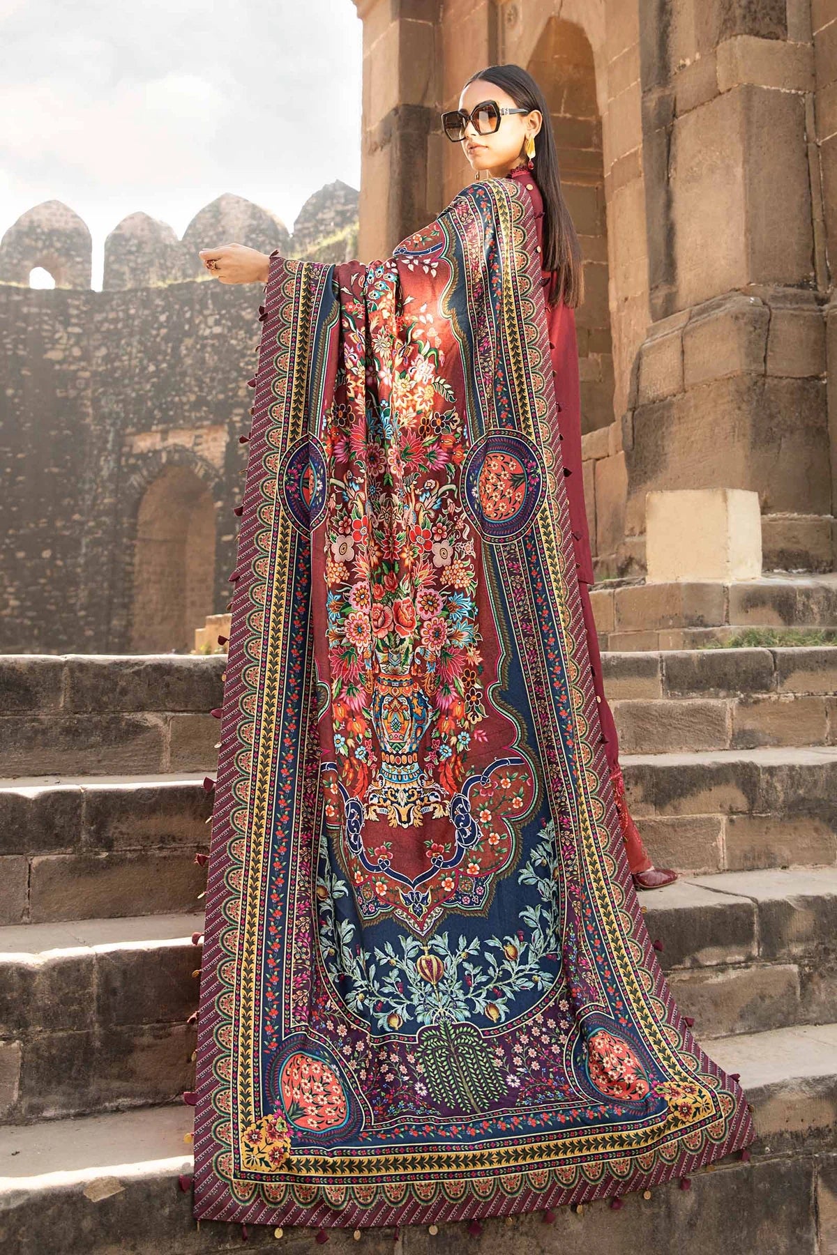 Maria B | Unstitched | Luxury Lawn 3 Piece Embroidered Dress - QHF0018